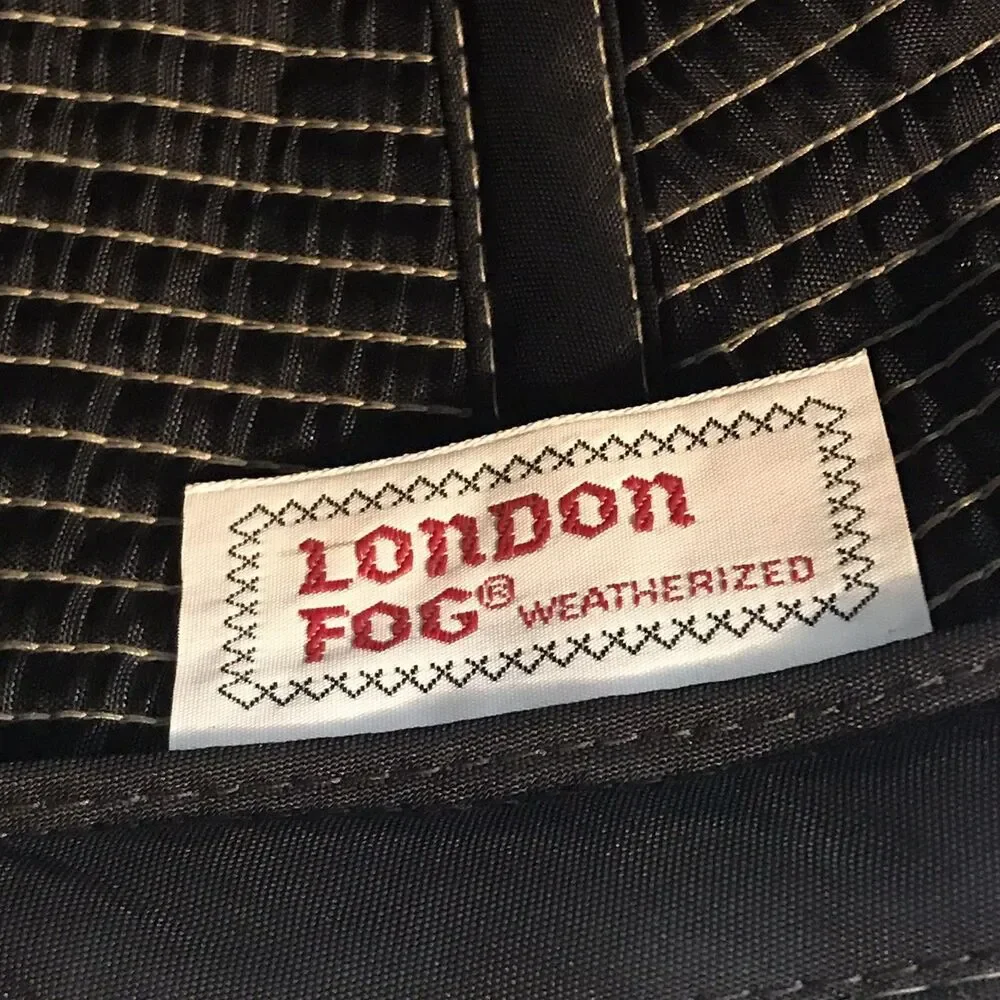 London Fog Weatherized Quilted Hat Khaki Tan Men's Fitted Fedora Bucket Style